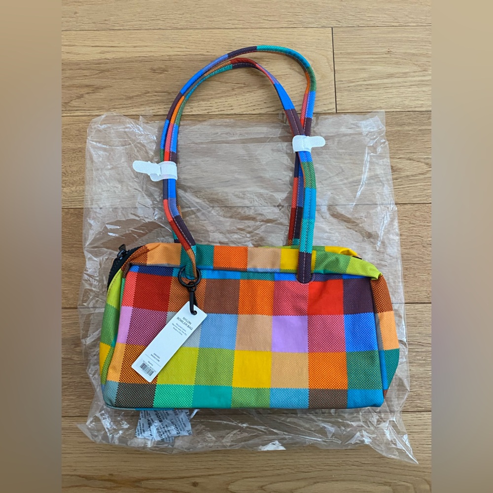 BAGGU Madras Bowler Bag